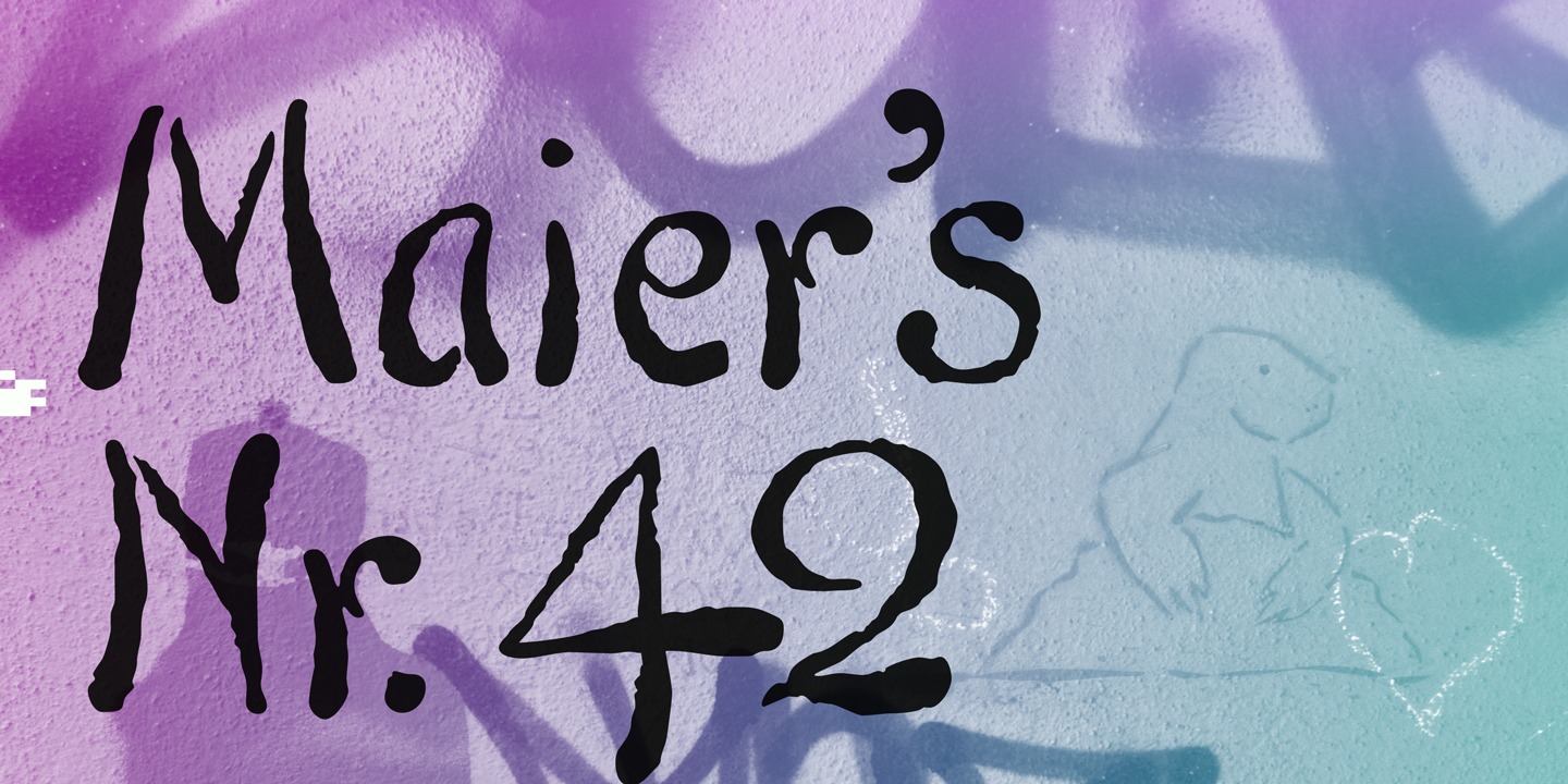 Пример шрифта Maiers Nr. 42 Pro Normal